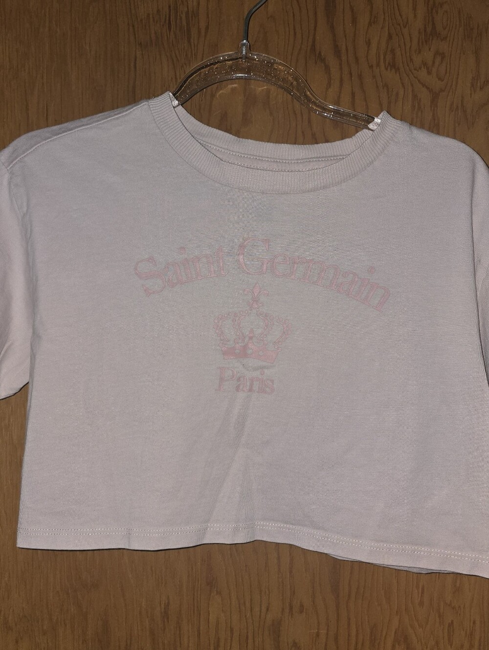 Divided saint Germain Paris pink Crop Top T-Shirt XS